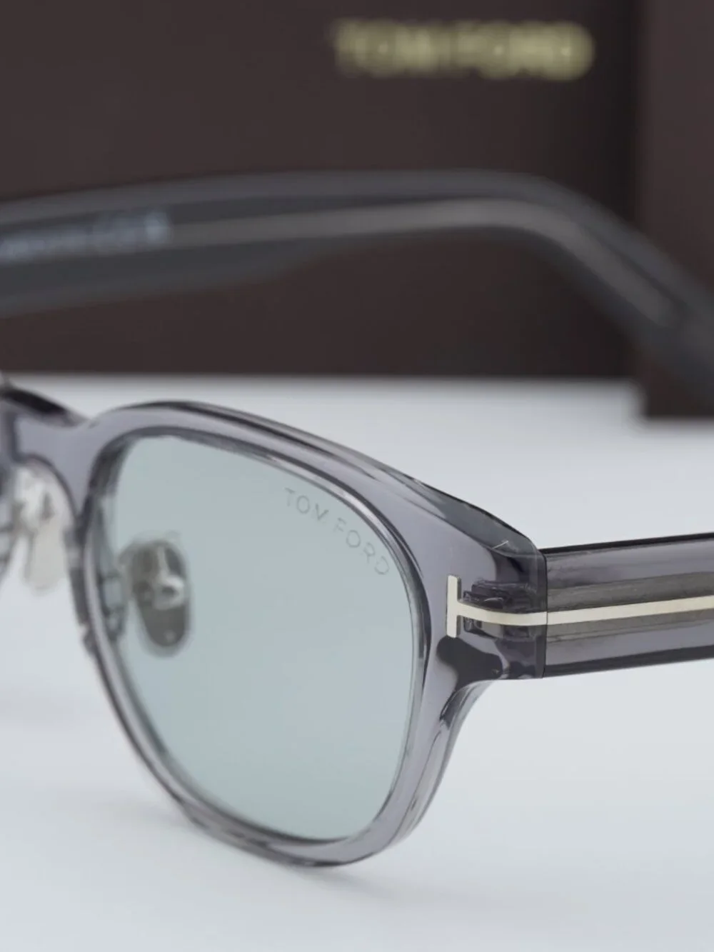 Tom Ford FT1041-D 20A Square Sunglasses - Transparent Grey / Light Grey
